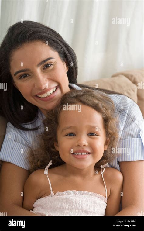 Portrait Of Mother And Daughter Stock Photo Alamy