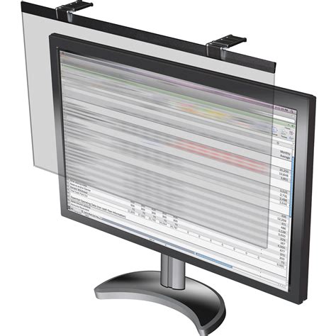 Business Source Lcd Monitor Privacy Filter Black For 24lcd Monitor