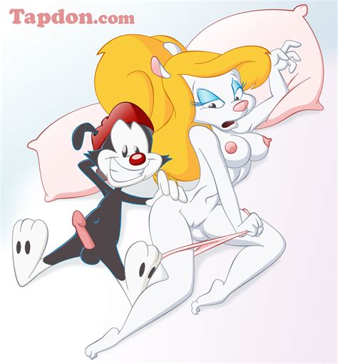 Rule 34 Animaniacs Blonde Hair Breasts Clothing Duo Female Grin Hair Hand On Ass Hat Male