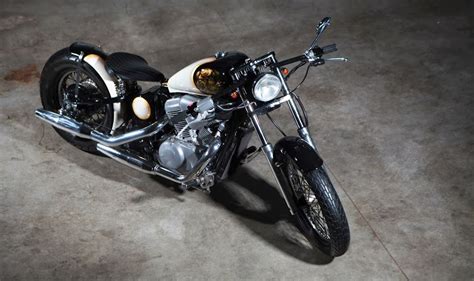 Stock rims and suspension are a must for our kits. Honda Shadow VT 600 Bobber by Luuc Muis - Lsr Bikes