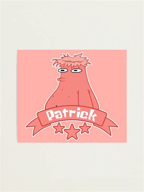 Patrick Star Head Ripped Off Photographic Print By Ghostwrench