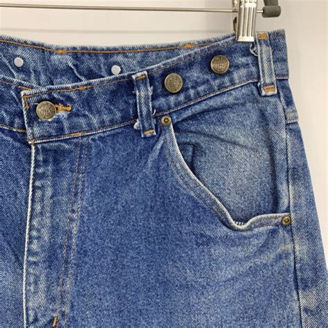 Prison Blues Mens Jeans 36 32 Work Pants Denim Suspender Buttons Raw