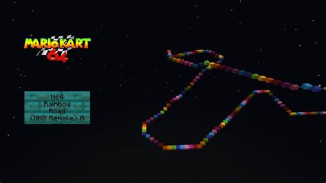 Mario Kart Minecraft N64 Rainbow Road Mk8 Remaker Youtube