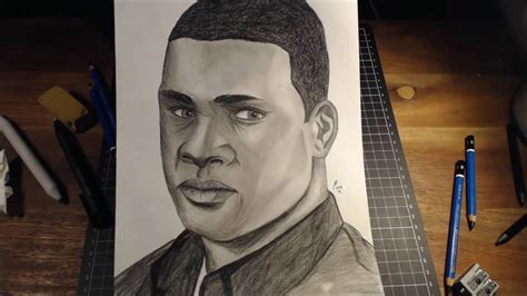 Speed Drawing Franklin From Gta 5 Youtube