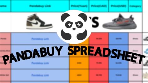 Pandabuy Spreadsheets Budget Friendly Shoes With Quality Assurance