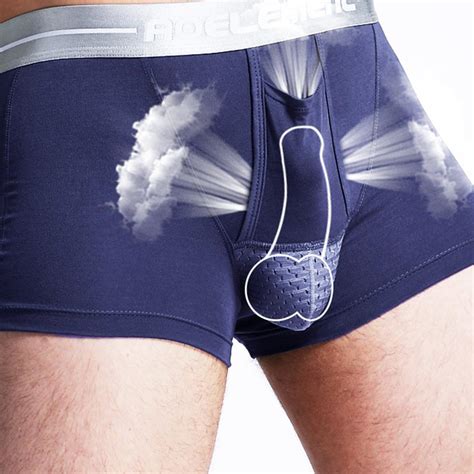 Missky Men Boxers Modal U Design Convex Penis Bag Underwear Soft