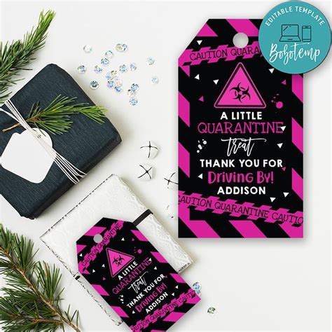 The world may have stopped, but those birthdays, anniversaries and holidays still keep coming. Printable Drive Through Quarantine Birthday Pink Favor ...