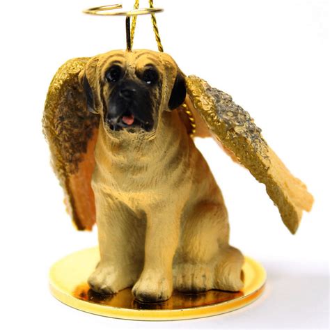 Mastiff Ornament Angel Figurine Hand Painted