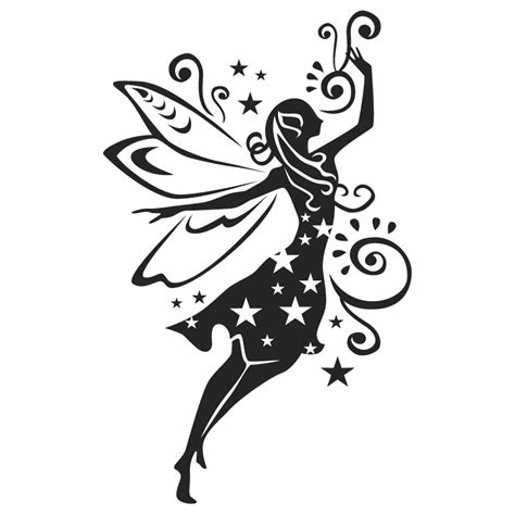 Wall Decal Fairy Silhouette Stencil Fairy Png Download 800800
