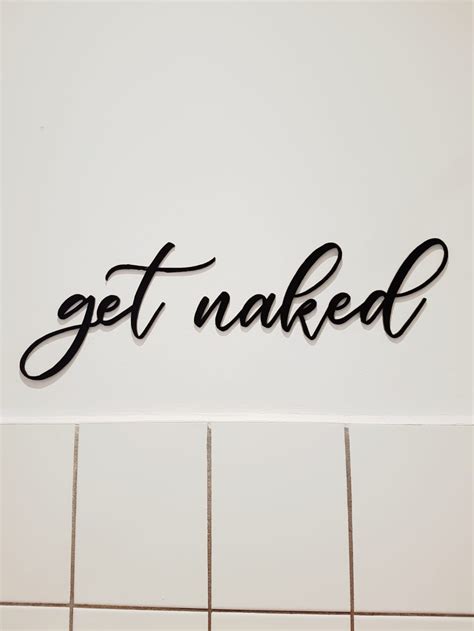 Schriftzug get naked aus Acryl fürs Badezimmer Schlafzimmer Etsy