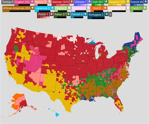 Largest Ancestry Groups In The United States By County R MapPorn