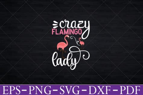 Crazy Flamingo Lady T Shirt Funny Svg Graphic By Bundle Store