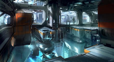 Halo 5 Underwater Map Concept Sparth Underwater Sci Fi