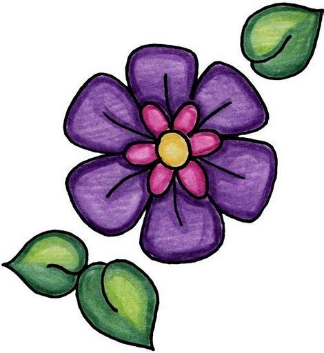 Flores Animadas Para Imprimir Flower Drawing Flower Art Flower Painting