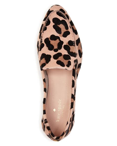 Kate Spade New York Carima Leopard Print Calf Hair Loafers Shoes