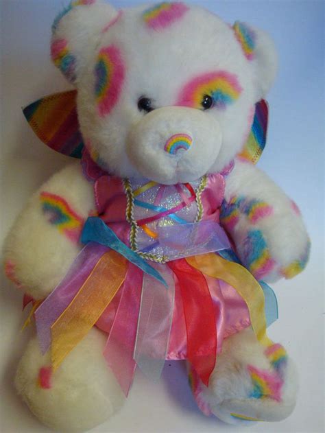 Babw Build A Bear Summer Hugs White Rainbow Teddy Plush Stuffed Animal