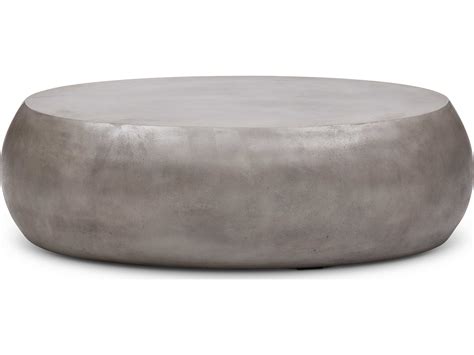 Urbia Outdoor Pebble Dark Grey 55 Concrete Oval Coffee Table
