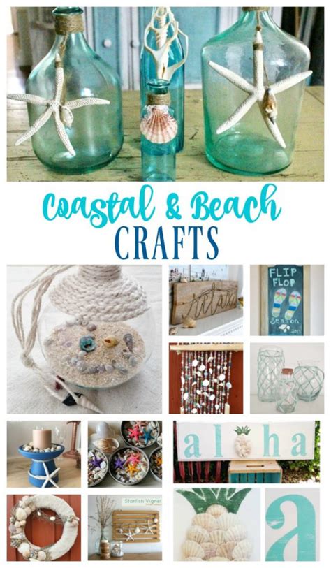 Diy Coastal And Beach Themed Crafts Merry Monday Link Party 156