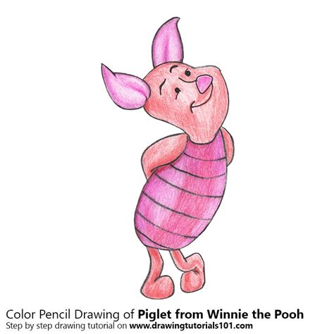 How To Draw Piglet From Winnie The Pooh Winnie The Pooh Step By Step