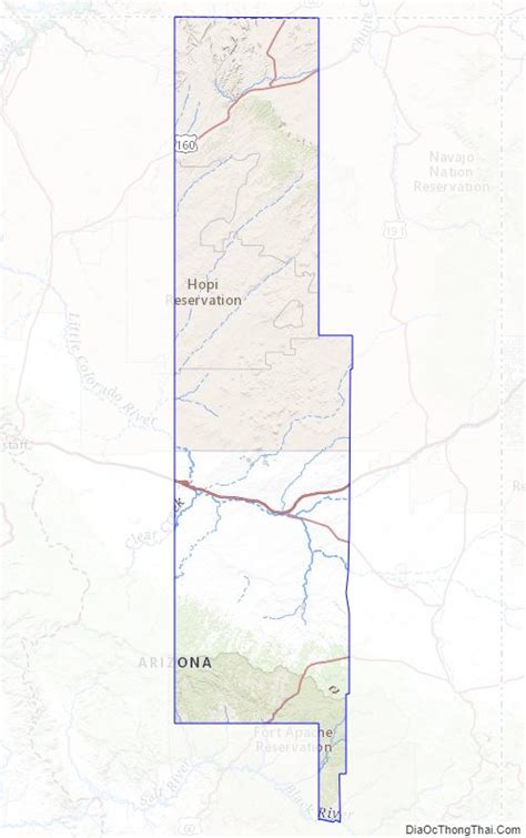 Map Of Navajo County Arizona Địa Ốc Thông Thái