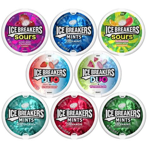 Ice Breakers Mints Spearmint Sugar Free Candy Sweets G Tin