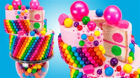 Amazing unicorn cake decorating ideas most beautiful rainbow cake tutorials perfect cake. Wacky Rainbow Bubble Gum Cake (Bubblegum Cake) from ...