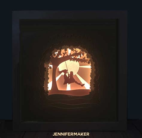 Shadow Box Paper Art Template to Customize! - Jennifer Maker | Shadow