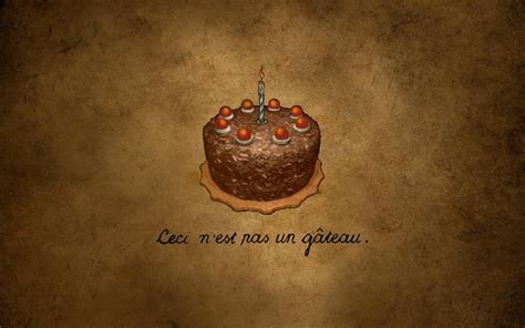 Cake With Candle Illustration Portal Game Hd Wallpaper Wallpaper Flare