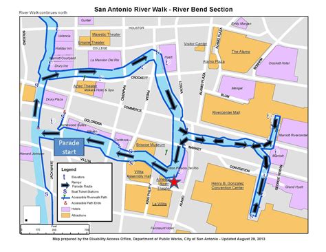 San Antonio Riverwalk Map Printable
