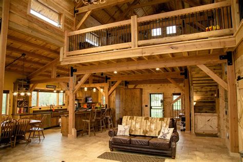 Buildable on conventional foundations, basements, pilings or pedestals. Gallery - Legacy Post & Beam | Barn house design, Interior ...
