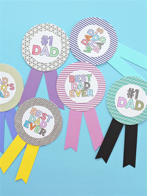 Printable Fathers Day Colouring Badges Fathers Day Crafts Fathers