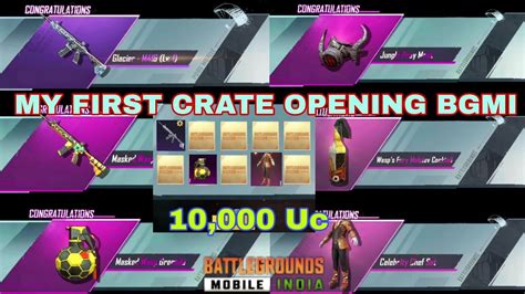 My First Crate Opening In BGMIRewards Trick UC Crate Opening Bgmi Battlegrounds Mobile