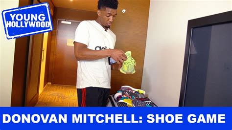 Adidas basketball shoes designed for donovan mitchell's game. Donovan Mitchell Shows Off His Shoe Game - YouTube