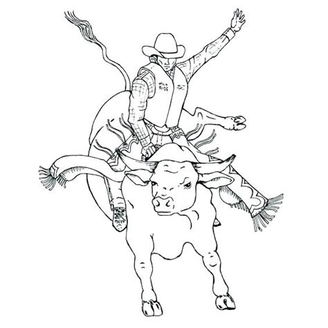 Rodeo Bull Coloring Pages Luanetg