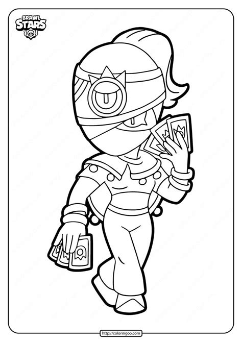 We're compiling a large gallery with as high of quality of keep in mind that you have to have the brawler unlocked to purchase any of these. Free Printable Brawl Stars Ninja Tara Coloring Pages in ...