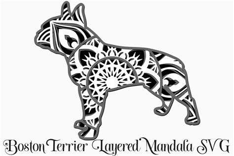 Papercraft Boston Terrier Svg Dog Svg Dxf Files For Vinyl Cricut And