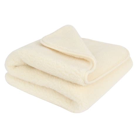 Merino Wool Blanket Ivory Double Layer Hide Rugs