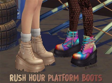 The Sims 4 Cc Rush Hour Platform Boots