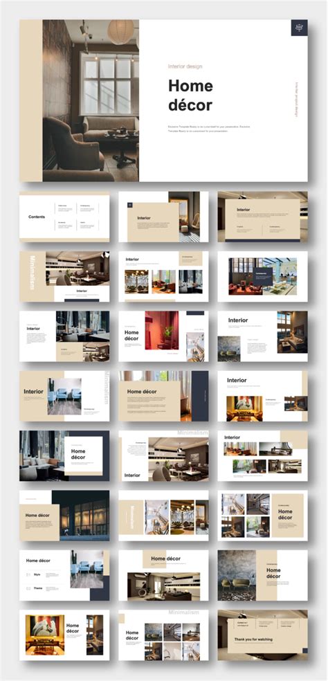 Creative Interior Project Presentation Template Original And High