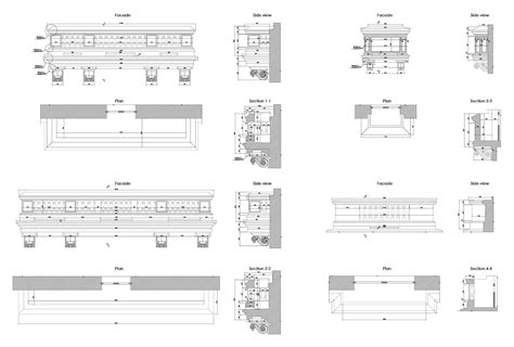 Balcony Railing Design Cad Blocks