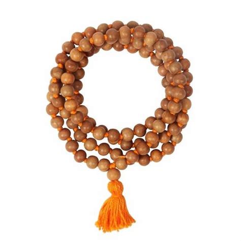 White Sandal Wood Chandan 108 1 Beads Japa Pooja Mala At Best Price