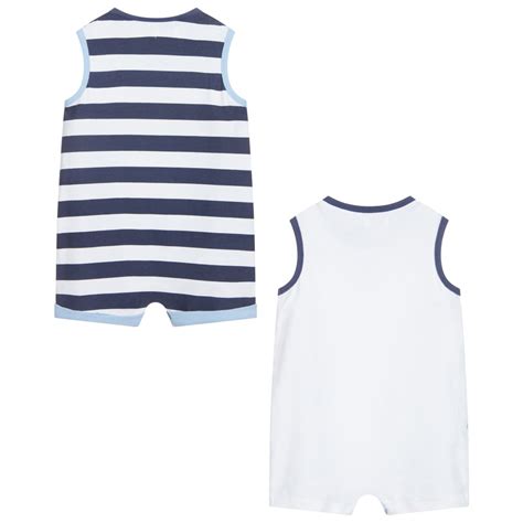 Mayoral Blue And White Shorties 2 Pack Childrensalon Outlet