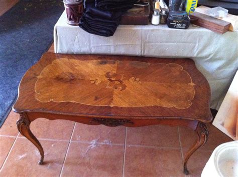 Unique marquetry inlaid wood floral oval coffee end table set of 7 handmade in italy mid century furniture from 1980's never been. Beautiful vintage wood inlay coffee table | Collectors Weekly