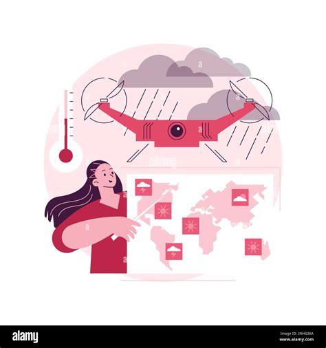 Meteorology drones abstract concept vector illustration. Meteorological