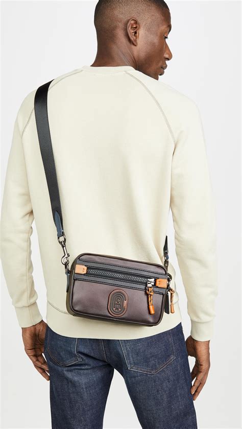 COACH Leather Academy Crossbody Bag for Men - Lyst