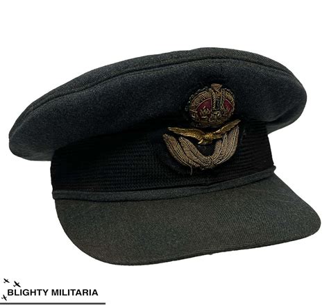 Original Ww2 Raf Officers Peaked Cap By Austin Reed