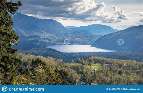 View Of Cultus Lake From The Summit Of Mount Thom Near Chilliwack In