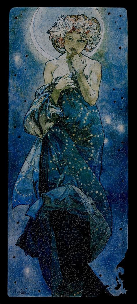 The Moon By Alphonse Mucha A Donation To Pbs 750 Pieces Alphonse