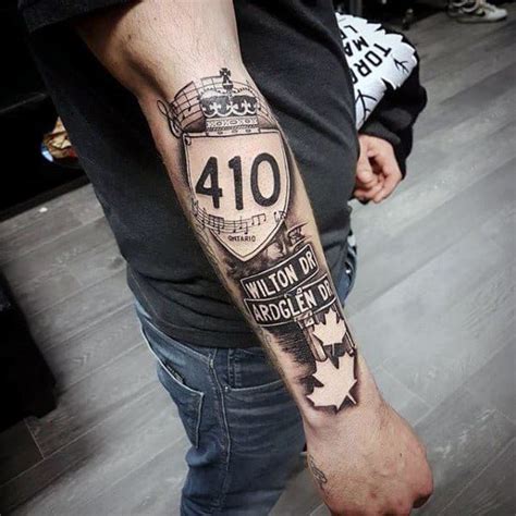 30 Street Sign Tattoo Ideas For Men Navigational Designs Tattoos
