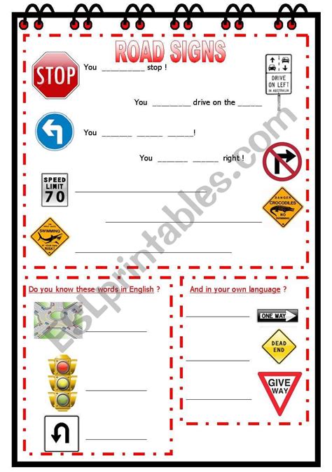 Road Signs Esl Worksheet By Isabelle Vrogue Co